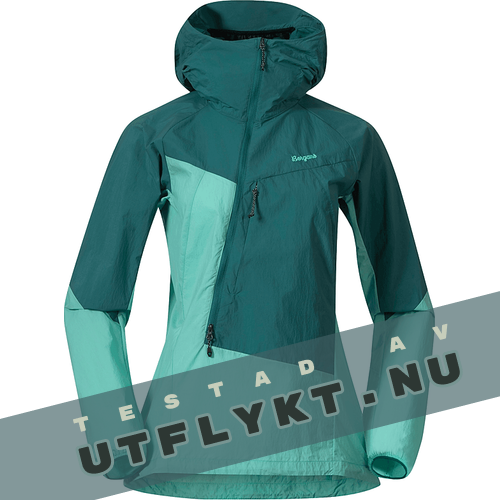 Bergans Women's Tind Windbreaker Anorak Light Malachite Green/Malachite Green