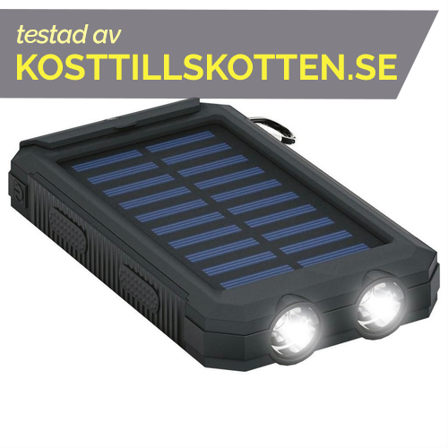 SiGN Powerbank med Solceller, 8000mAh - Svart